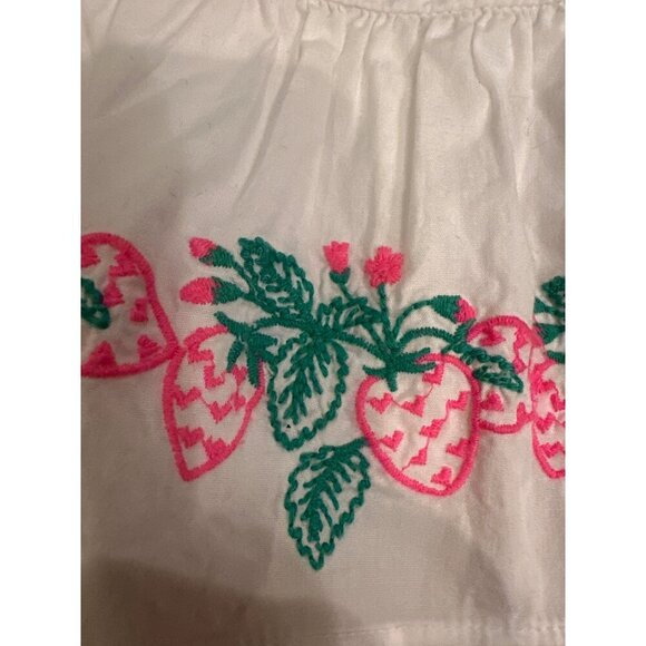 CREWCUTS GIRLS WHITE STRAWBERRY EMBROIDERED SKIRT 6-7 - Picture 2 of 7